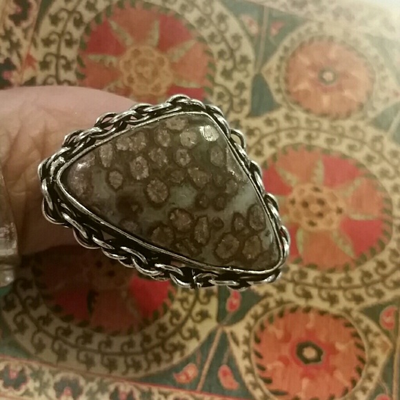 🆕️ Leopardskin Jasper 925 sterling silver ring - Picture 4 of 7